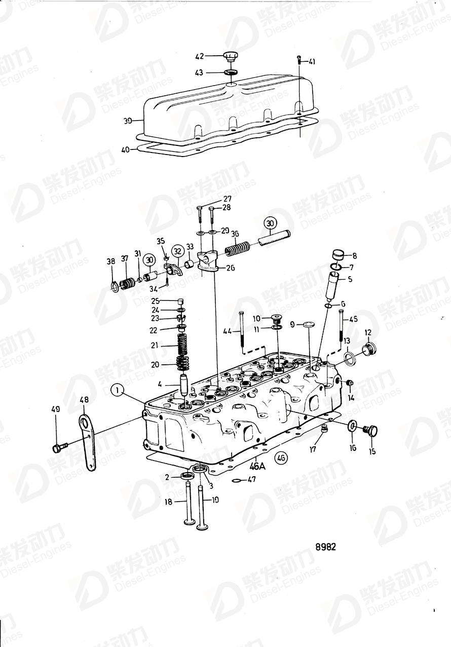 VOLVO Exhaust valve 842080 Drawing